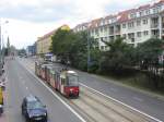 Straenbahn Szczecin, Wagen 716 in der Księdza Kardynała Stefana Wyszyńskiego unterwegs.