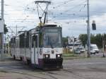 Szczecin, Wyszyńskiego - Wagen 1001 auf der Linie 6 nach Pomorzany unterwegs. 21.7.2012