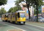 Szczecin / Stettin SL 2 (T6A2 223 (ex-BVG 5119) + 224 (ex-BVG 5153)) Aleja Niepodleglosci am 17.
