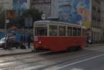 Ein Oldtimer als E6  (TW 1336) unterwegs in Wroclaw, aufgenommen Nähe Wroclaw Glowny.
20.09.2014  16:25 Uhr.