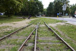 Die alte Strecke Zwischen Danzig (Gdánsk) und Westerplatte wird heute nur mit einer Draisine für Touristen befahren.