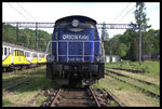 SM 42-2266 stand am 22.05.2016 im Bahnhof Klodzko an der Spitze eines langen Lokzuges von Orion Kolej.