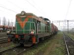 SM42-2147 von der LOTOS Kolej mit zwei Kesselwagen am 05.04.2009 in Bydgoszcz Wschd.