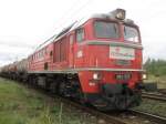 M62-590 mit einem Kesselzug kurz nach Ankommen am 01.10.2008 in Trzebinia.