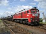 M62-1274 mit einem Kesselzug Świnoujście - Płock am 09.05.2009 in Krzyż.