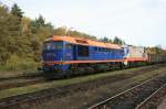 M62-1690 und 311 D 20 am 26.10.2008 im PKP Bahnhof Gubin