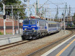 Am 05.08.2020 fährt EP09 021 mit einen IC in Gdansk Glowny ein.