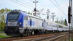 PKP Intercity spółka z o.o., Warszawa [PL] mit  EU 160-023  [NVR-Nummer: 91 51 5170 108-2 PL-PKPIC] und IC am 10.05.22 Einfahrt Bf. Kostrzyn (Polen).