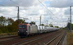 193 511 der PKP Cargo führte am 25.09.18 einen Crafter-Zug durch Saarmund Richtung Potsdam.