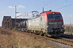 PKPCARGO-Lok 193 504 am 22.02.2018 auf der Duisburg-Hochfelder  Eisenbahnbrücke.
