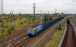 189 805 der PKP Cargo bespannte am 03.08.14 einen Kokszug von Frankfurt(Oder) nach Ulm.