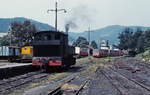 Schmalspurdampflokomotiven in Portugal: CP E 166 (3 069 166-9) unter Dampf am 27.04.1984 in Tua.