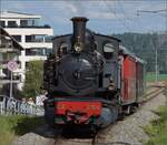 Der Sonderzug von La Traction erreicht den Zielort Saignelégier.