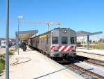 LAGOS (Distrikt Faro), 31.01.2005, ein Triebzug BR 0600 nach Faro kurz vor der Abfahrt aus dem Bahnhof Lagos