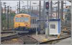 Dieseltriebzug 048m BR 592 ex RENFE fr die Dourolinie in Contumil. (13.05.2011)