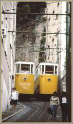 Begegnung Wagen 1 und 2 der Ascensor da Gloria.