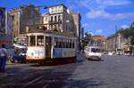 Lissabon Tw 701 am Knotenpunkt Martim Moniz, 12.09.1990.