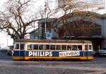 Straßenbahn Lissabon: Nur zehn vierachsige  Ligeiros  stellte die Hauptwerkstatt Santo Amaro her, hier der 1947 gebaute erste Tw 901 dieser Serie auf der 1991 stillgelegten östlichen