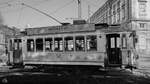 Der Eléctrico No. 131 der Sociedade de Transportes Colectivos do Porto (STCP) war im Januar 2017 in der Innenstadt von Porto zu sehen.