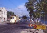 Porto Tw 206 mit einem Kurs der Linie 18 von Porto nach Foz do Douro, 15.09.1990.