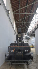 Straßenbahnwagen No.66 wurde 1915 mit offener Plattform gebaut.