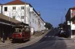 Sintra - Atlantico Tw 1 an der damaligen Endstelle Banzao (Colares), heute verluft die Strecke wieder in Serpentinen  hoch  nach Sintra.