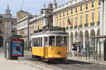 Portugal, Lisboa, Carris  Tramway 544 on line 25 at Praça do Comèrcio  30/9/2011