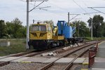 Dieser Gleisbaukran stand am 15.10.2016 in Bahnhof Cernavoda.