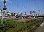 Ein Diesel-Trebzug der Baureihe 96 (Siemens Desiro) verlaesst den bukarester Nordbahnhof am 08.06.2014.