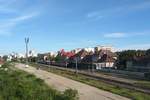 Bukarester Ostbahnhof am Abend des 11.05.2017. An Gleis 1 wartet eine Regio-Garnitur auf Abfahrt.