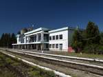 Empfangsgebaude des Bahnhofs Fagaras am 15.09.2017