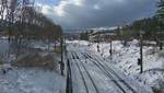 Eiinfahrt des Bahnhofs Predeal aus Richtung Brasov am 30.11.2017