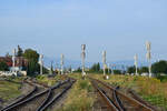 Blick auf den Bahnhof Bartolomeu sowie die zahlreichen Ausfahrsignale in nach Brasov.