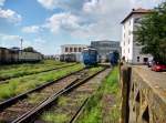 Mehrere Dieselloks der Baureihe 60 im Bahnbetriebswerk Targu Mures am 23.08.2015.