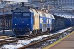 Diesellok 92-53-0-661002-1 verlässt am 24.01.2018 den Nordbahnhof Bukarest