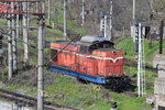 Diesellok 80-0252-8 manvriert am 29.03.2016 im bahnbetriebswerk des Bukarester Nordbahnhofs.