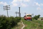 57 0326 erreicht am Nachmittag des 02.07.16 den Abzweigbahnhof Satu Nou auf der Fahrt von Lowrin nach Timisoara.