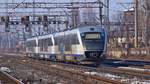 Eine Garnitur bestehend aus 3 Desiro Triebzügen kurz nach Verlasseen am 24.01.2018 des Norbahnhofs Bukarest.