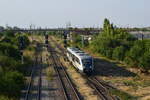 962 084 passiert die Ausfahrsignale von Jilava und fährt als R 9711 Bucuresti Progresul - Giurgiu in Jilava ein. Aufgenommen von der Fußgängerbrücke.

Jilava 09.09.2025