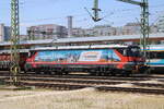 Central Railways for Budamar Group 480 092 “Artchitects of Logistics” (91 52 0 480 092-2 RO-RAILL) mit H� Cargo Eaos-z Wagen, am 01.08.2026 in Budapest-Kelenf�ld.