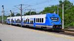 Triebzug 94-53-0-141002-0 der Softrans als IR nach Constanta mal ohne Werbeverkleidung am 06.05.2018 im Bahnhof Bucuresti Baneasa