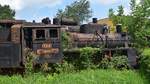 Dampflok 764201 steht  ausgestellt  im BW-Museum Sibiu.