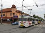 Auch auf der Linie 8 in der rumnischen Stadt Timisoara verkehrten am
10.5.2010 alte Straenbahnen aus Bremen!