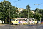 Triebwagen 091 biegt von der Strada Gageni in die Soseaua Nordului auf den Weg nach Ploiesti Sud.

Ploiesti 30.07.2026