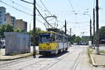 Triebwagen 088 r�ckt ins Depot ein.