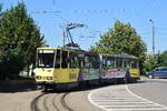 Triebwagen 106 tr�gt Werbung f�r die Apothekenkette Catena.