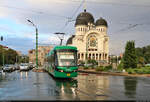 Auch moderne Straßenbahnen gibt es in Arad (RO) – und es werden sukzessive mehr.