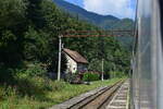 Blick auf den Bahnhof Timisu de Sus.