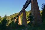 Die vielleicht längste Brücke auf dem Streckenabsschnitt Salva Viseu de Sus steht am Anfang er Ortschaft Romuli. Foto vom 14.09.2017.