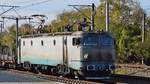 E-Lok 91-53-0-400791-6 der Cargo Trans Vagon mit Ladung bestehend aus Stahlbalken am 04.11.2018 im Bahnhof Bucuresti Baneasa.